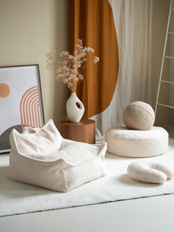 Wigiwama - Cream White Beanbag Chair - Image 3