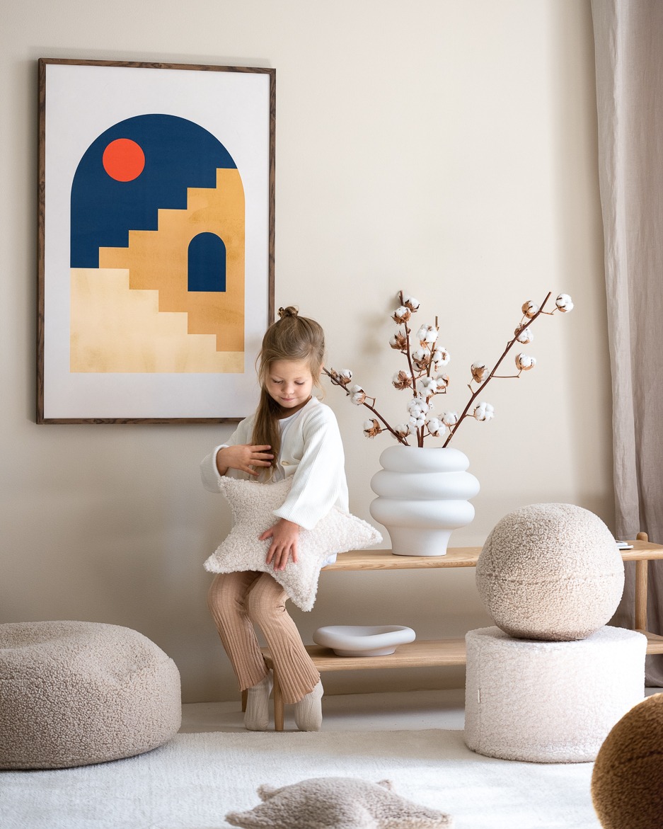 Wigiwama - Cream White Pouffe – Bild 5