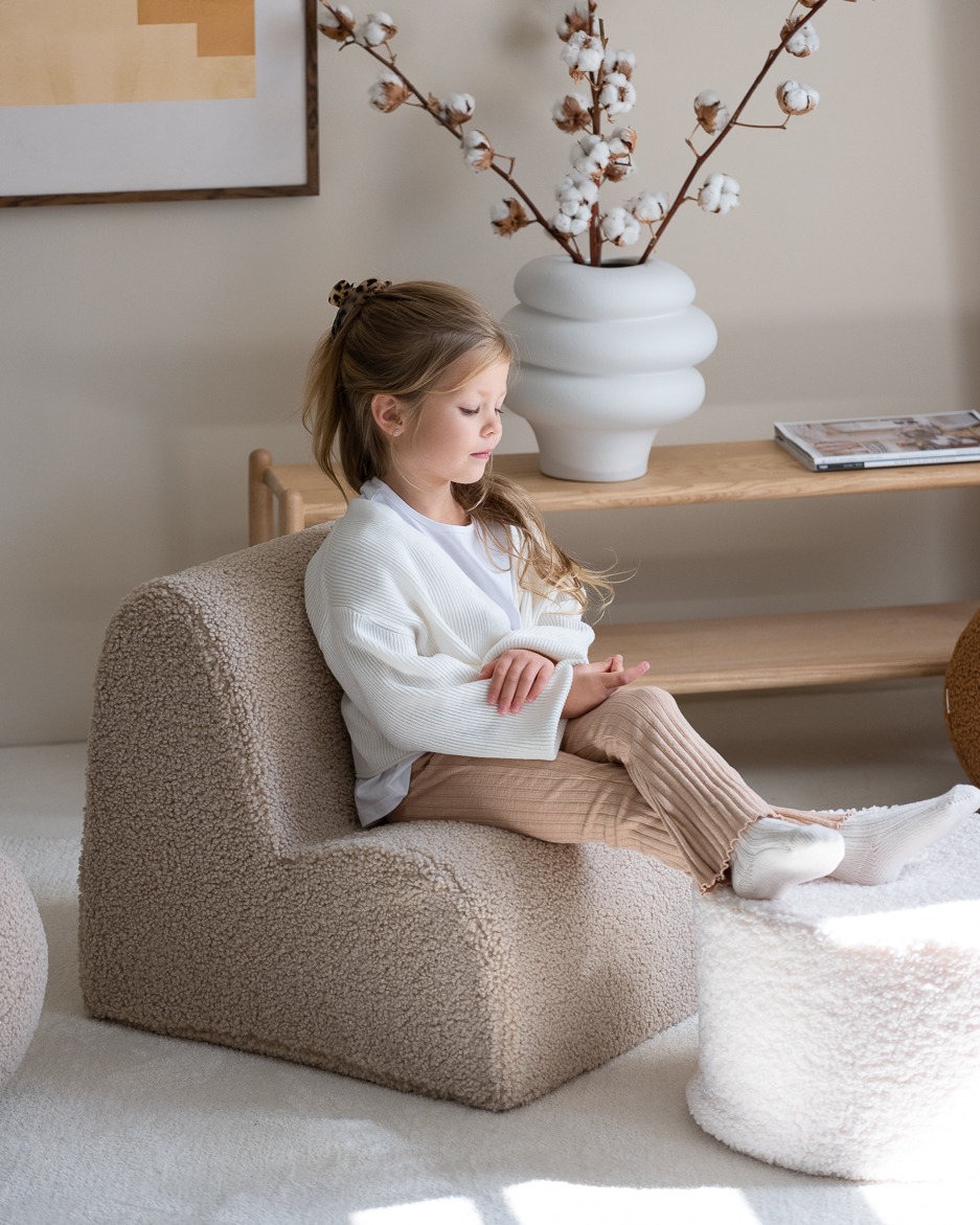 Wigiwama - Cream White Pouffe – Bild 6