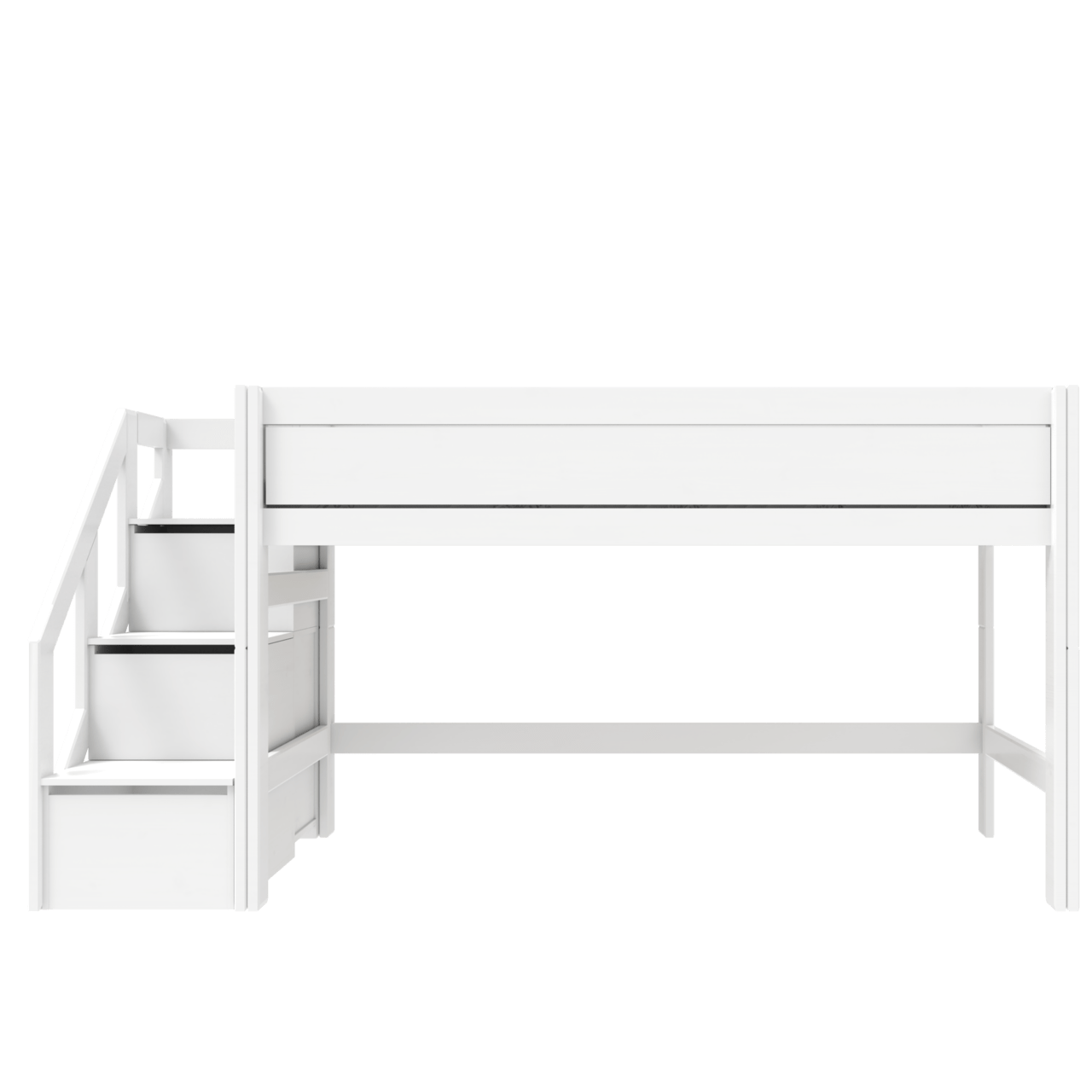 Halbhohes Bett mit Treppe – Bild 3