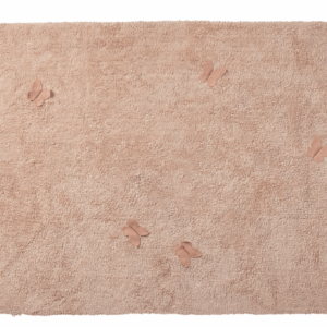 Zartrosa getufteter Teppich – Butterflies