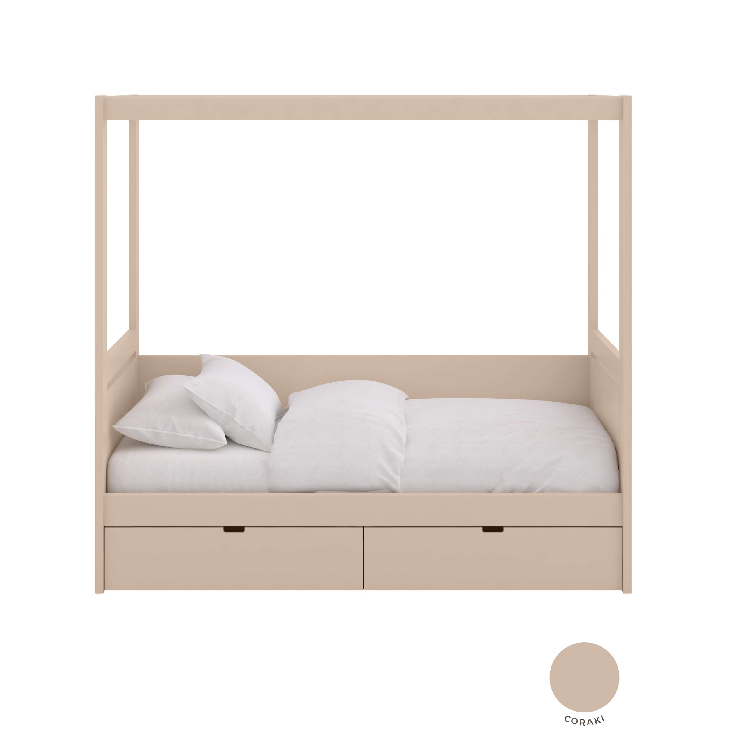 Himmelbett Canopy mit Rollschubladen