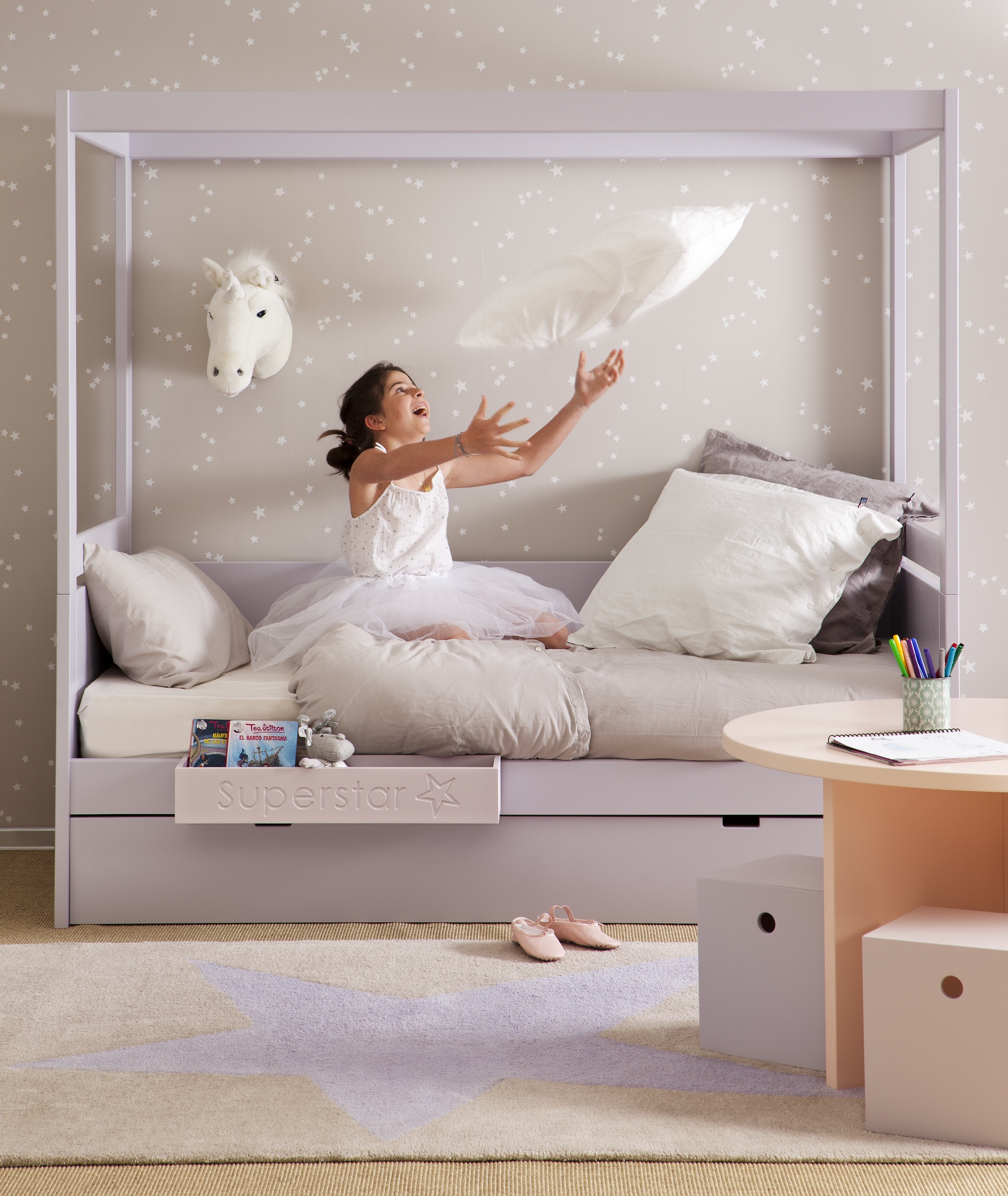 Himmelbett Canopy mit Rollschubladen – Bild 2