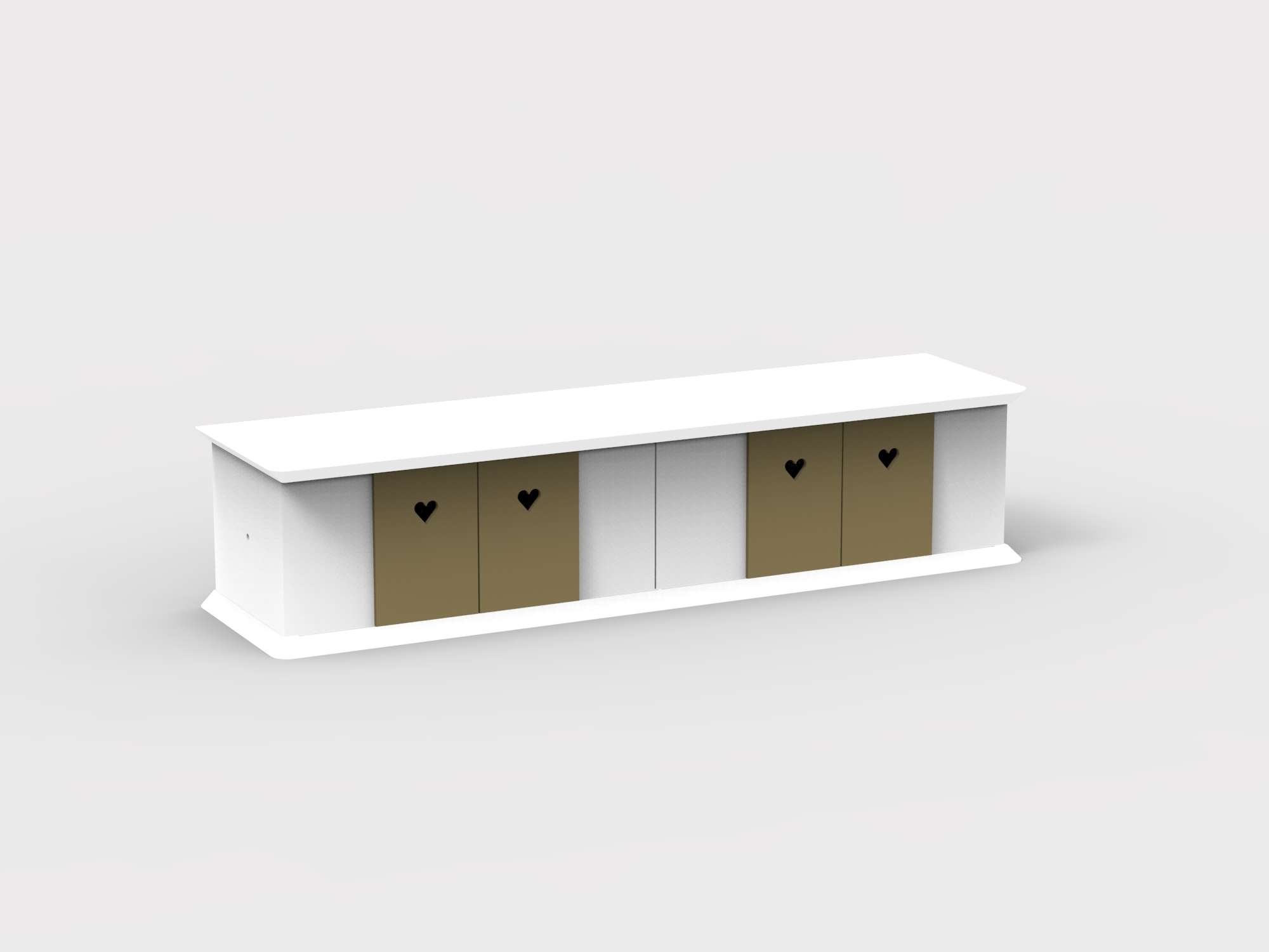 Kleines Stall-Regal mit 4 Scheunentoren Braun