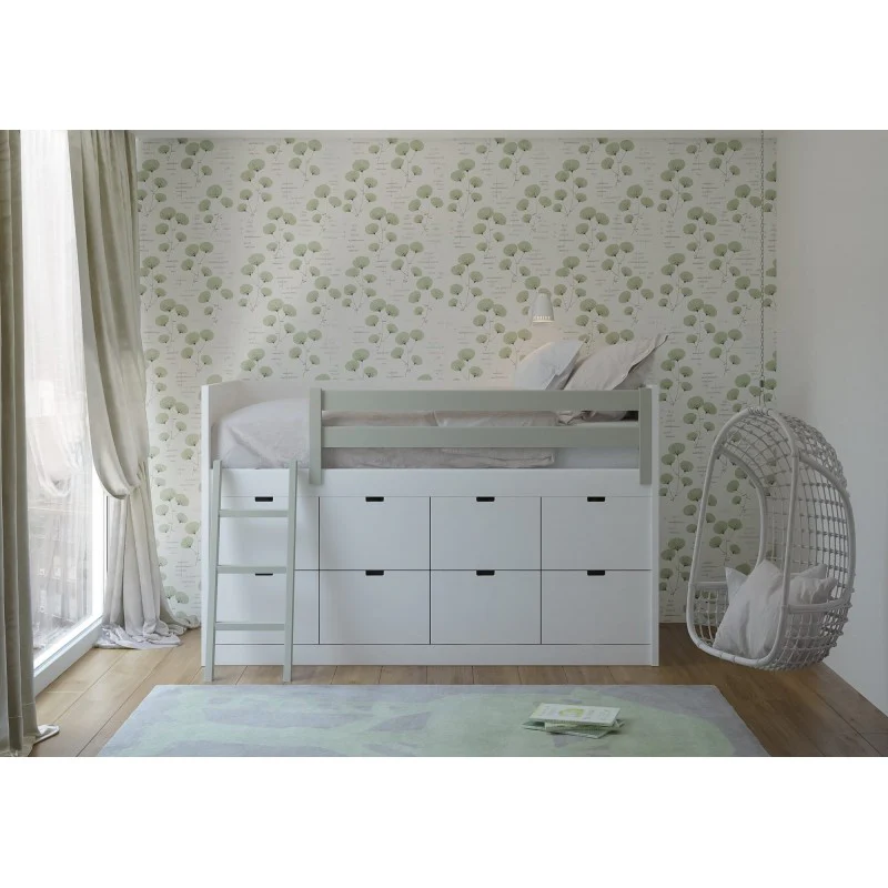 MUBA - Blockbett XL mit 8 Schubladen und Leiter – Bild 2