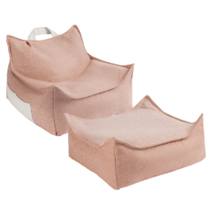 Wigiwama - Seashell Outdoor Beanbag Chair & Ottoman Set